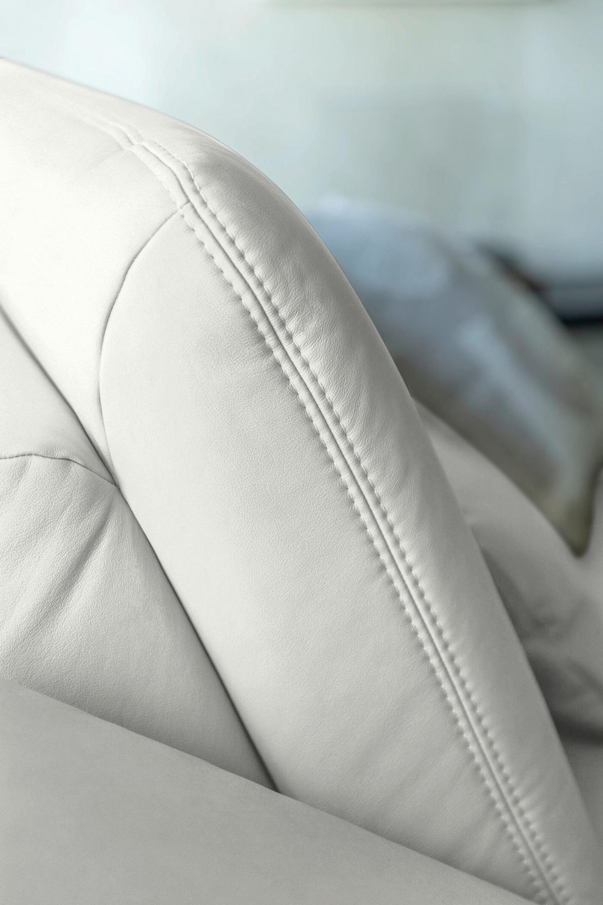 ECKSOFA Echtleder Weiss  - Weiss/Schwarz, Konventionell, Leder/Metall (301/180cm) - Joop!
