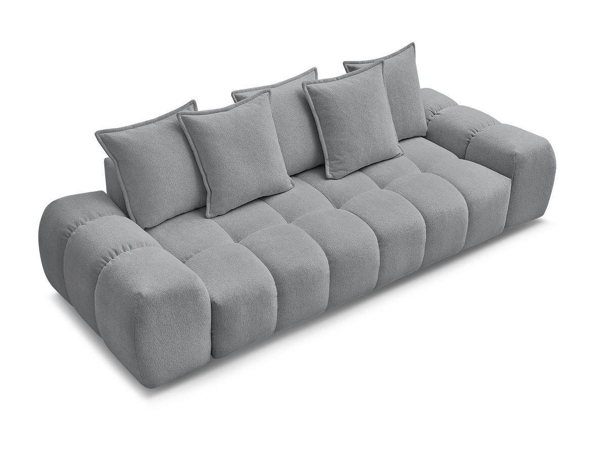 3-SITZER-SOFA EVEREST Flachgewebe Dunkelgrau  - Dunkelgrau/Schwarz, MODERN, Kunststoff/Textil (278/90/115cm)