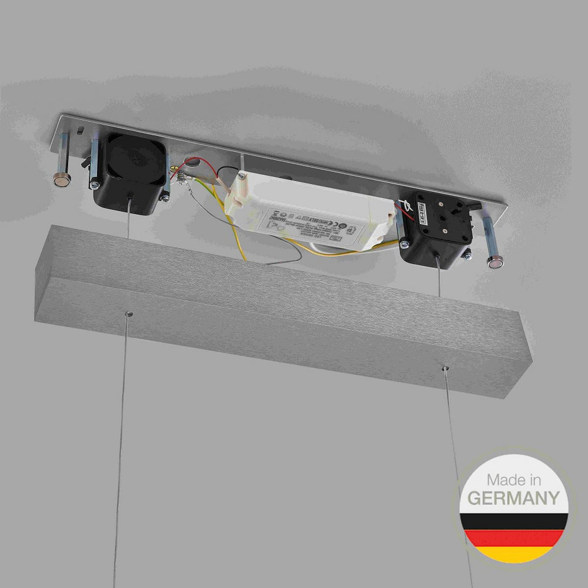 LED-HÄNGELEUCHTE 650 145/1,5/3,5 cm   - Nickelfarben, Design, Metall (145/1,5/3,5cm) - Ambiente