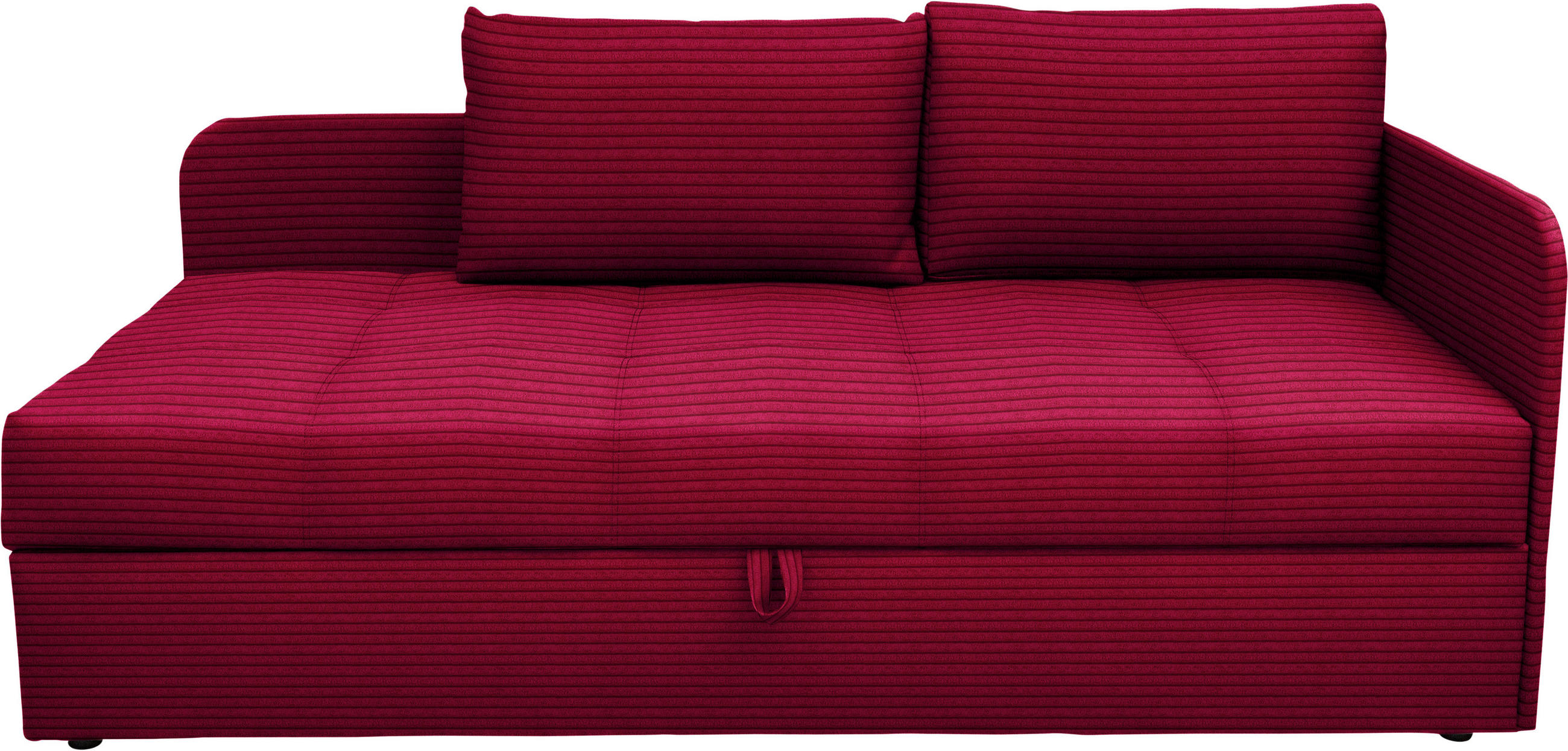 LIEGE  in Cord Rot  - Rot/Schwarz, Basics, Kunststoff/Textil (205/90/95cm) - Xora