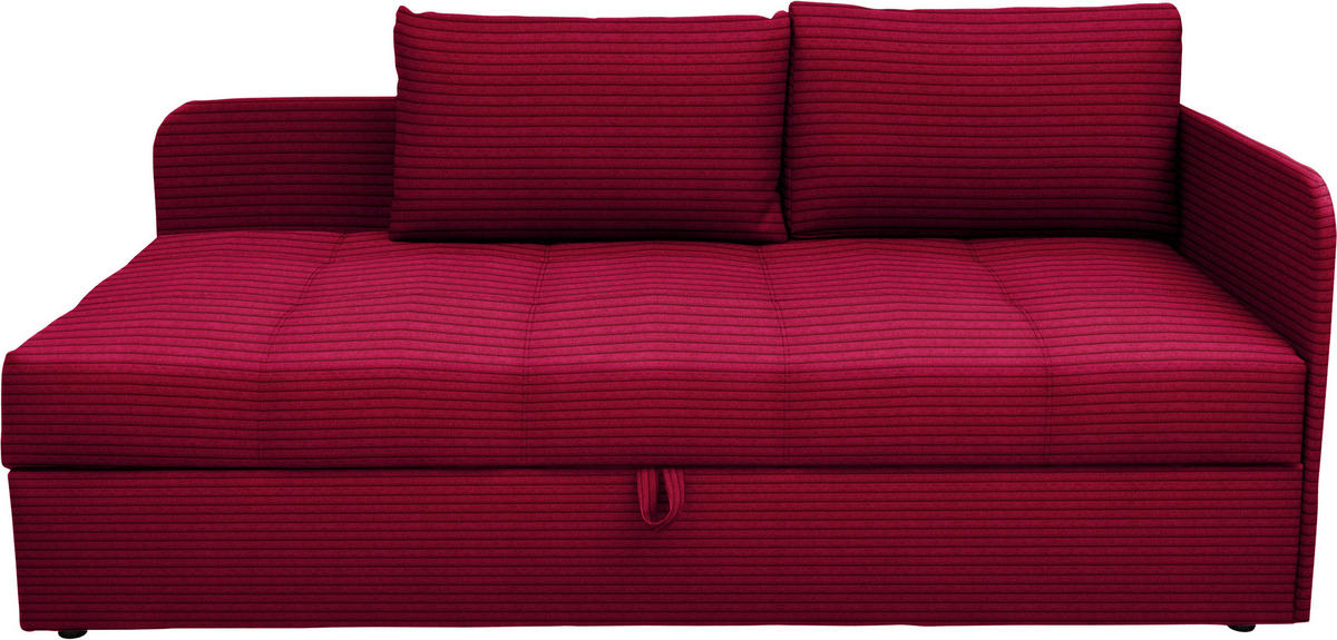 LIEGE  in Cord Rot  - Rot/Schwarz, Basics, Kunststoff/Textil (205/90/95cm) - Xora