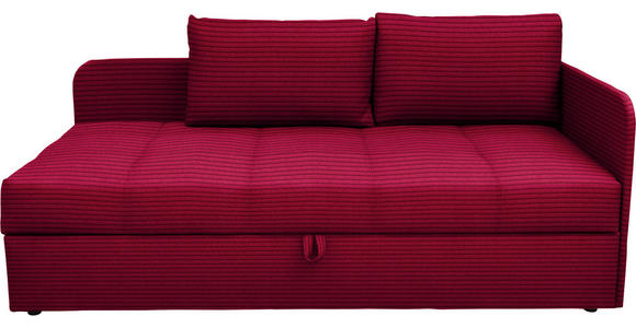 LIEGE  in Cord Rot  - Rot/Schwarz, Basics, Kunststoff/Textil (205/90/95cm) - Xora