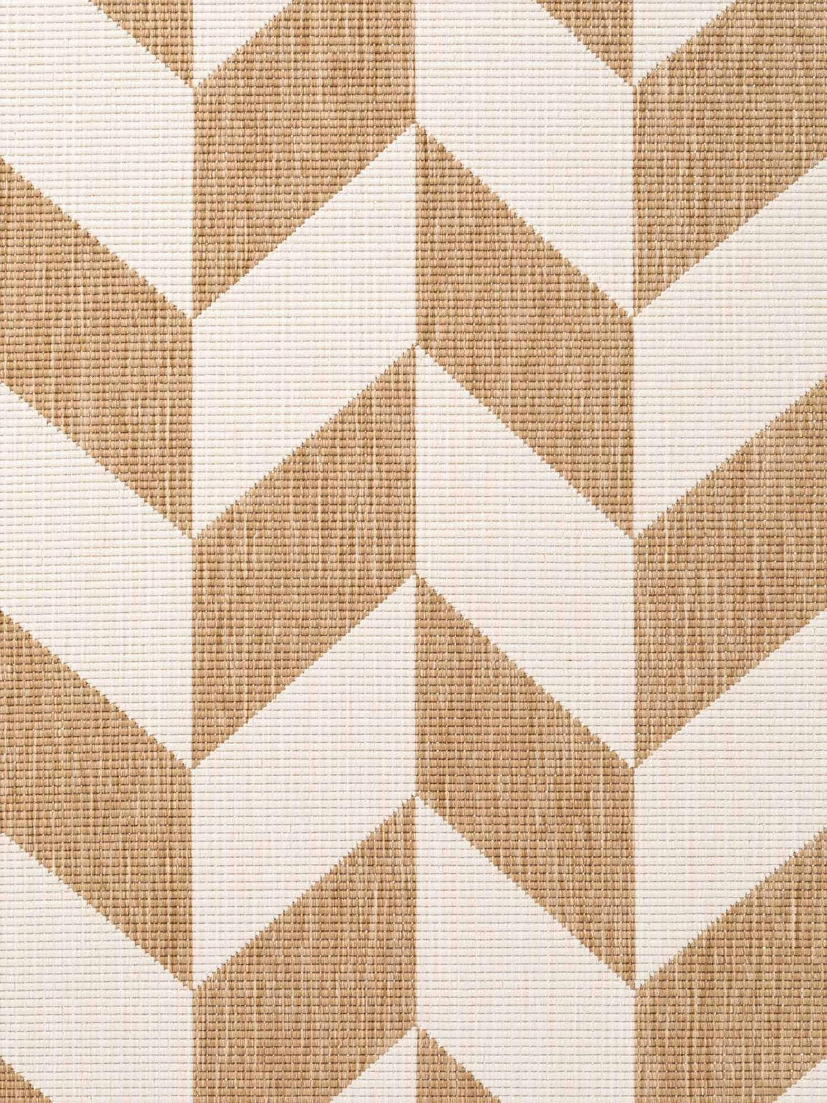 FLACHWEBETEPPICH 200/300 cm Haringey Weiß, Sandfarben rechteckig  - Sandfarben/Weiß, Design, Kunststoff (200/300cm)