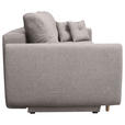 SCHLAFSOFA Webstoff Greige  - Greige/Buchefarben, KONVENTIONELL, Holz/Textil (220/90/95cm) - Carryhome