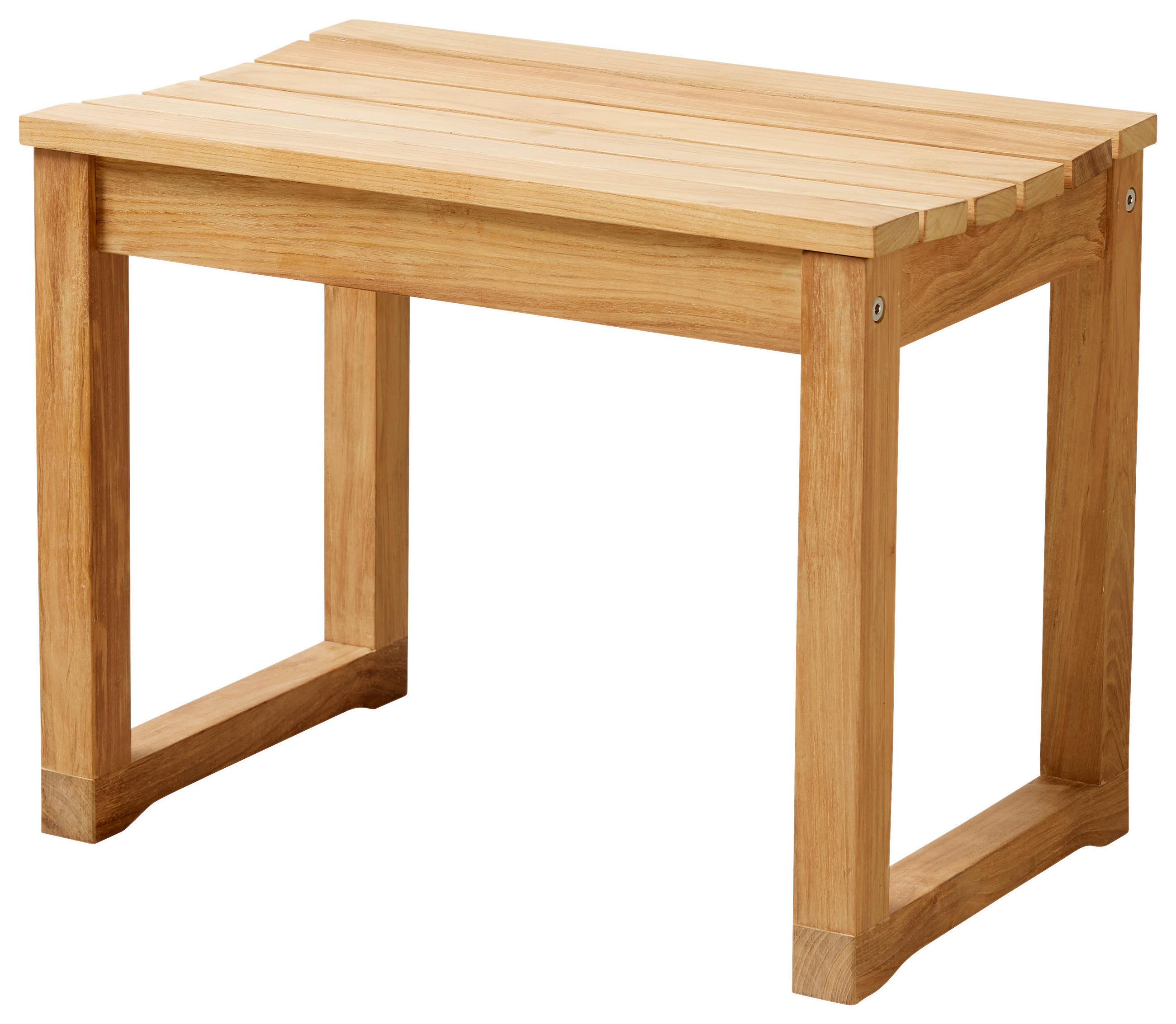 HOCKER Teakholz Naturfarben  - Naturfarben, Design, Holz (55/43/40cm) - MID.YOU