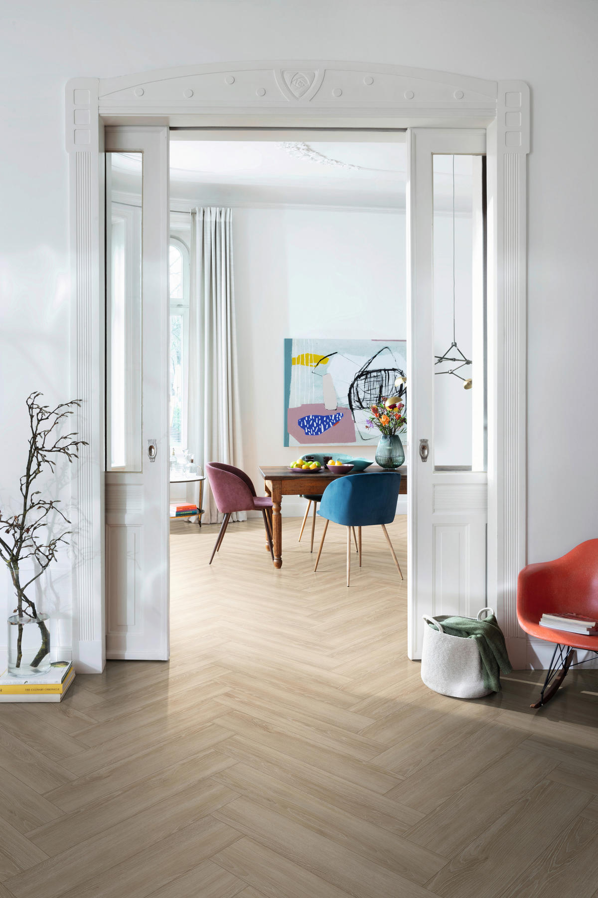 LAMINATBODEN Newport Eiche EGGER Nature Sense Herringbone  per  m² - Eichefarben/Beige, KONVENTIONELL, Holzwerkstoff (84/16.8/0.8cm) - Egger Holzwerkstoffe