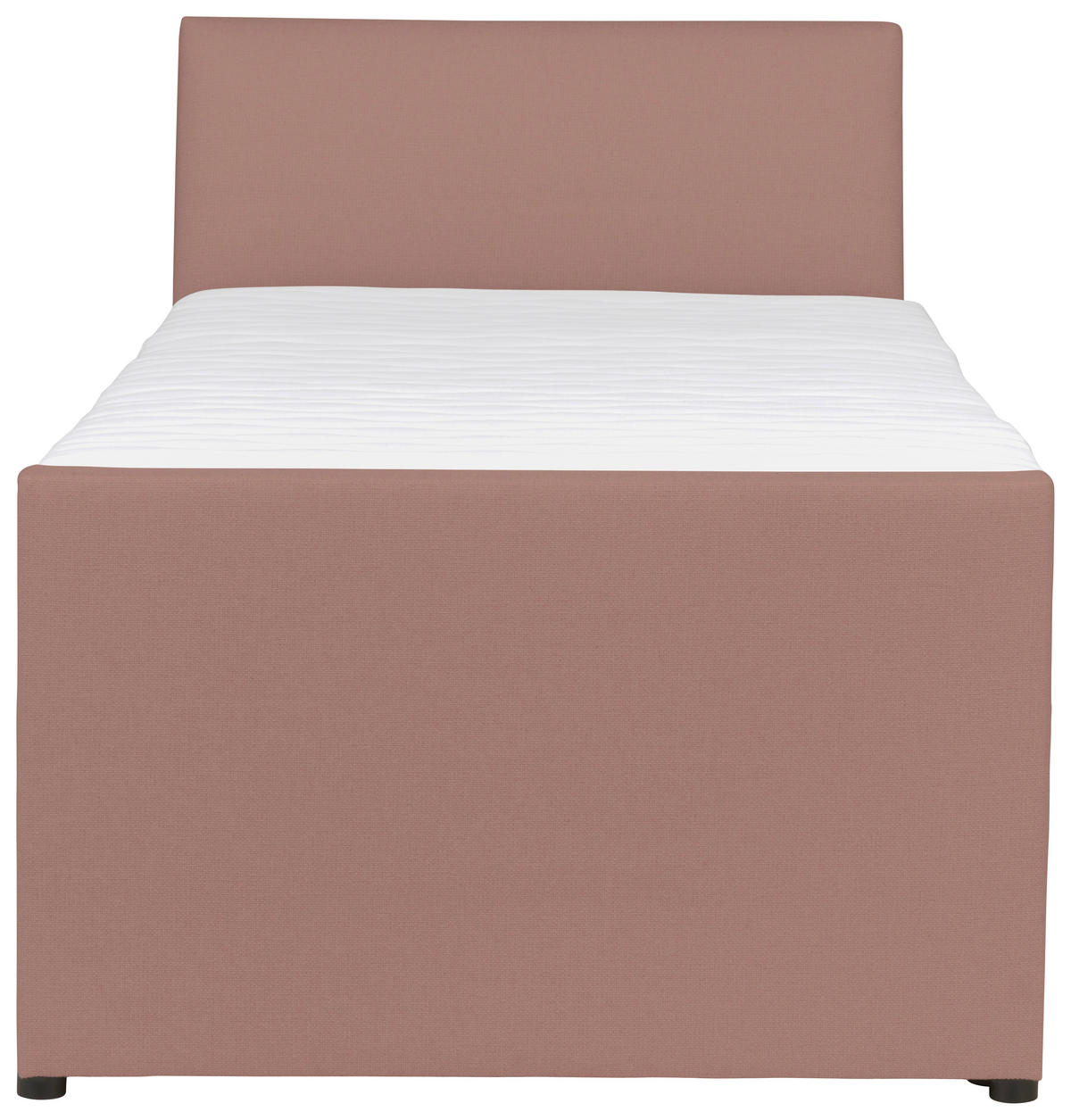 BOXSPRINGBETT 120/200 cm  in Altrosa  - Altrosa/Schwarz, Modern, Holz/Textil (120/200cm) - MID.YOU