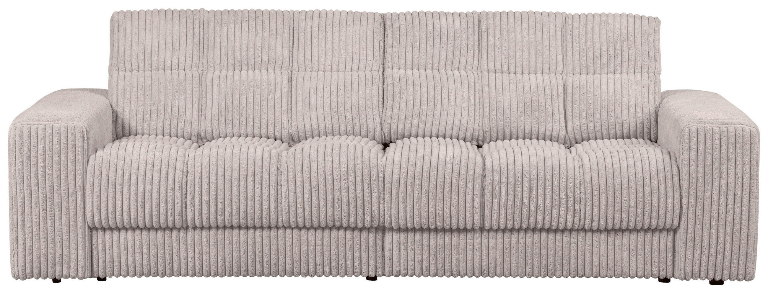 2-SITZER-SOFA Second date in gerippt Naturfarben  - Schwarz/Naturfarben, Design, Kunststoff/Textil (226/78/99cm) - Livetastic