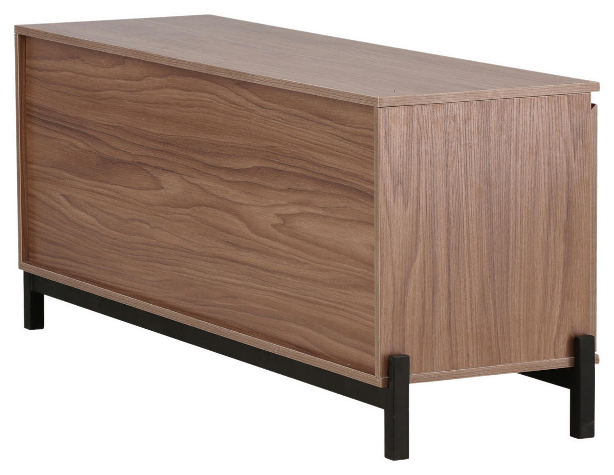 SIDEBOARD 135/56/40 cm  - Nussbaumfarben/Schwarz, Design, Holz/Holzwerkstoff (135/56/40cm) - Livetastic