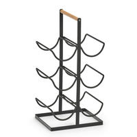 WEINREGAL 23/20/46 cm  - Schwarz, Basics, Metall (23/20/46cm) - Zeller Present