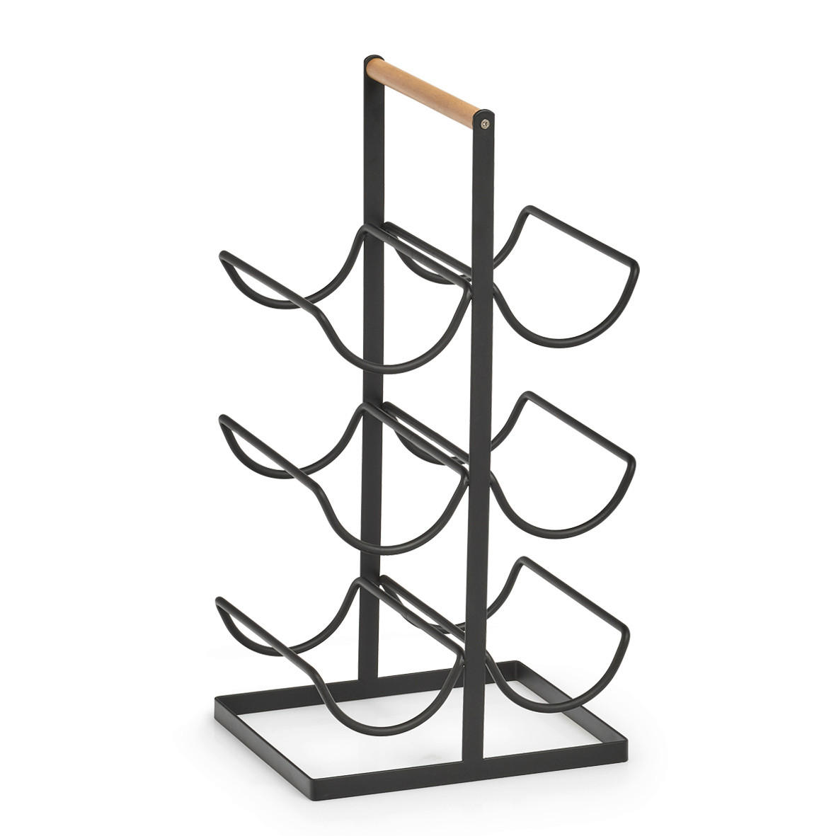 Zeller Present Weinregal Schwarz 23x20x46 cm