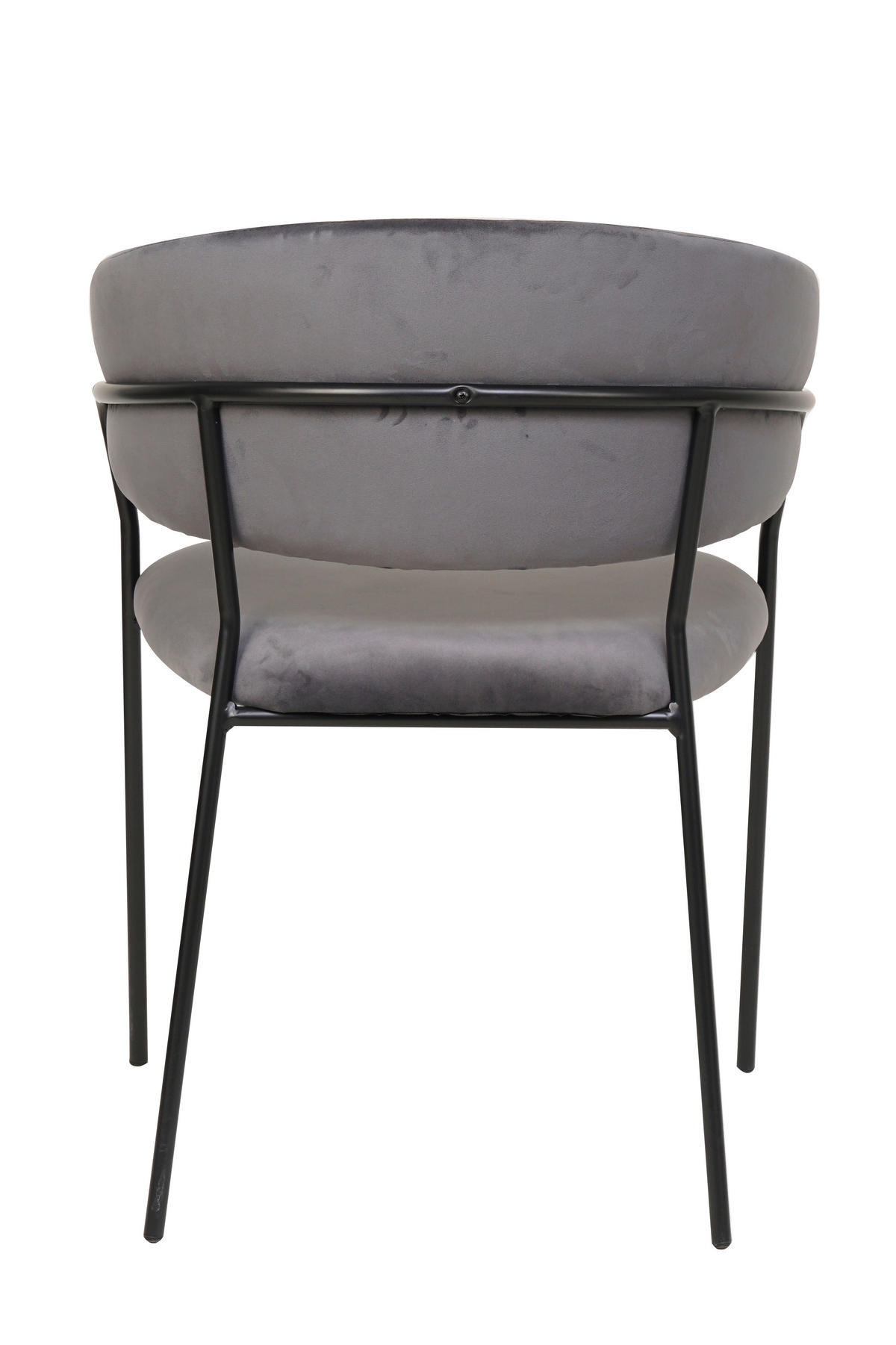 ARMLEHNSTUHL  in Samt  - Schwarz/Grau, MODERN, Textil/Metall (55/80/50cm) - Livetastic