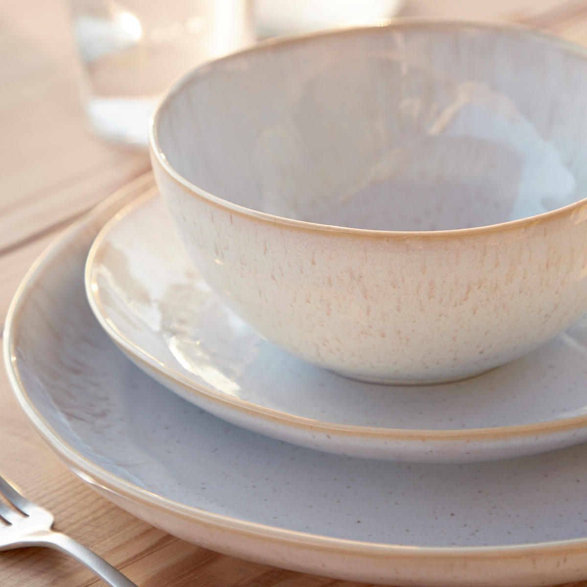 DESSERTTELLERSET Creme 6-teilig 22 cm EIVISSA  - Creme, Basics, Keramik (22cm) - Costa Nova