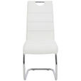 SCHWINGSTUHL  in Lederlook  - Chromfarben/Weiß, Design, Textil/Metall (43/98/59cm) - Carryhome