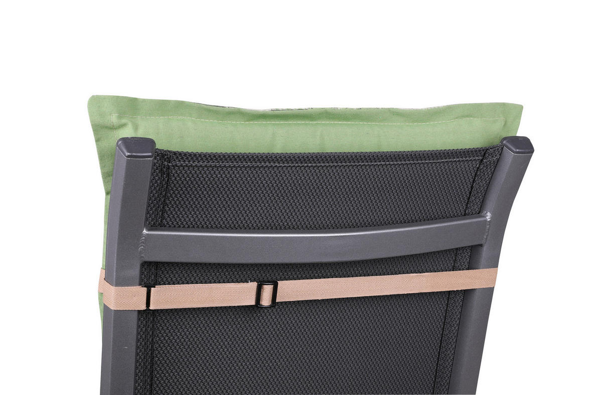 SESSELAUFLAGENSET in Grün, Dunkelgrün, Hellgrün Floral  - Dunkelgrün/Hellgrün, Basics, Textil (50/7/100cm)