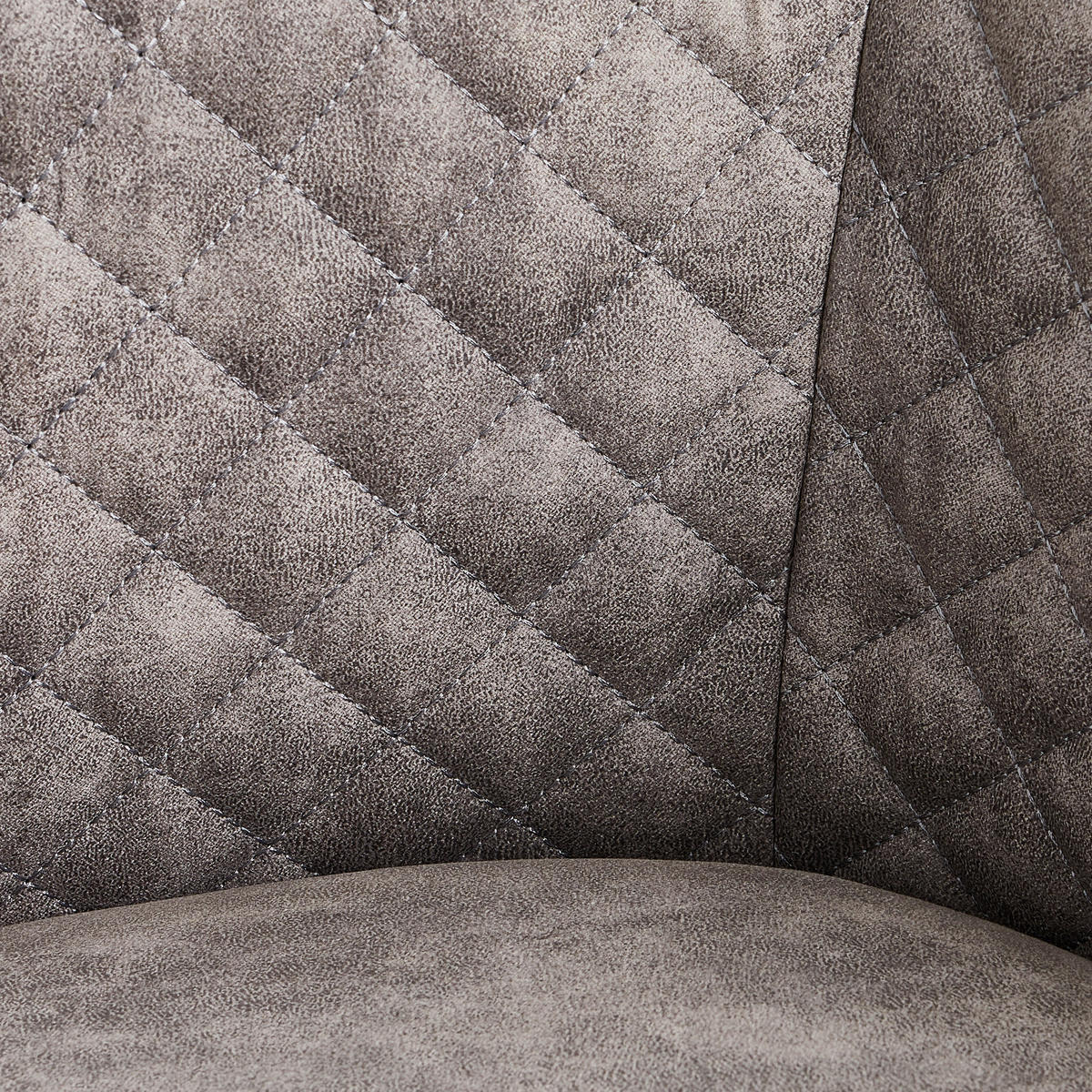 ARMLEHNSTUHL  in Edelstahl Mikrofaser  - Edelstahlfarben/Silberfarben, Basics, Textil/Metall (62/90/63cm) - MID.YOU