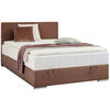 BOXBETT 90/200 cm  in Braun  - Chromfarben/Braun, KONVENTIONELL, Kunststoff/Textil (90/200cm) - Boxxx