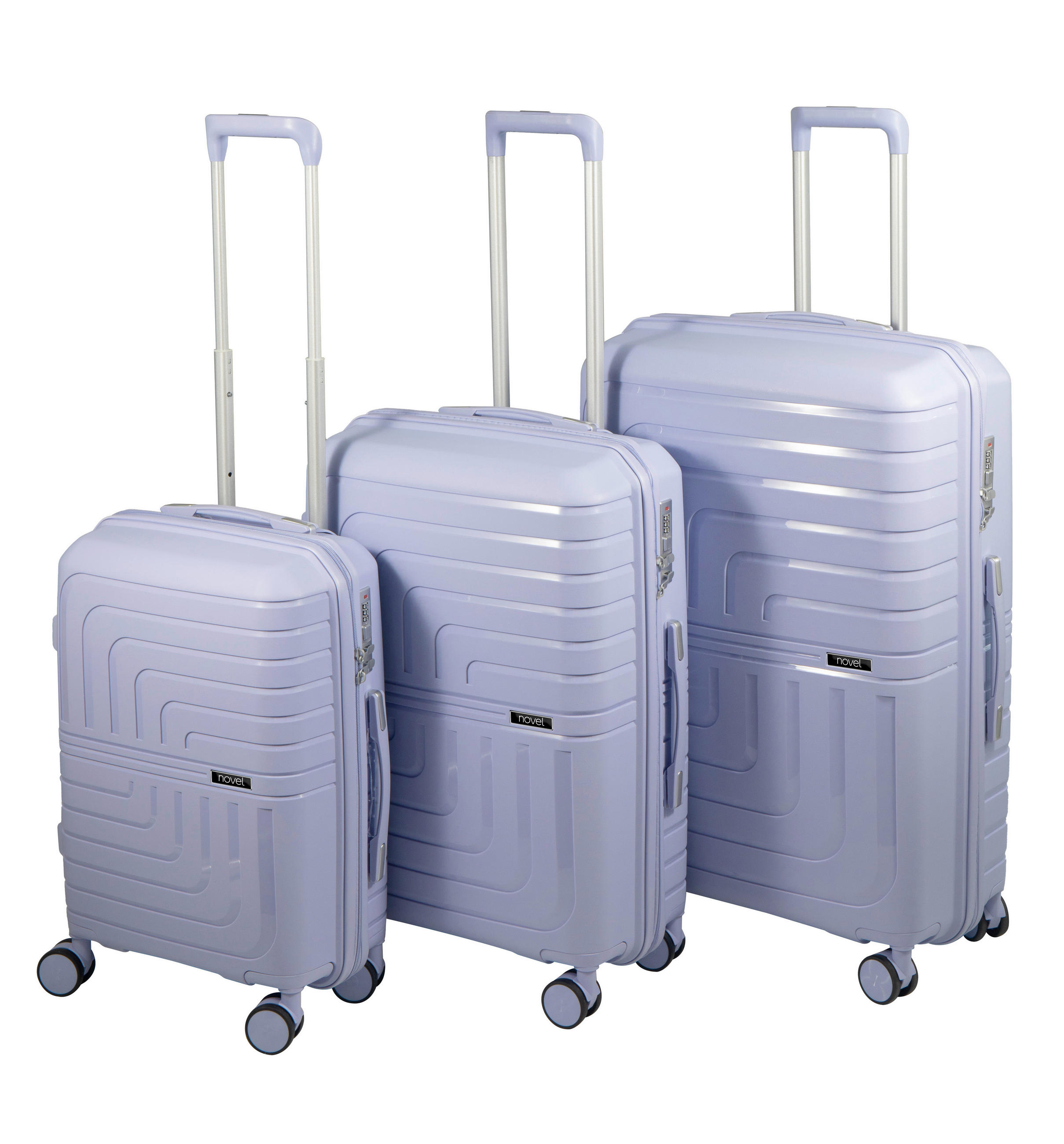 REISEKOFFERSET Lila 3-teilig  - Lila, Basics, Kunststoff/Textil - Novel