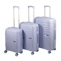 REISEKOFFERSET Lila 3-teilig  - Lila, Basics, Kunststoff/Textil - Novel
