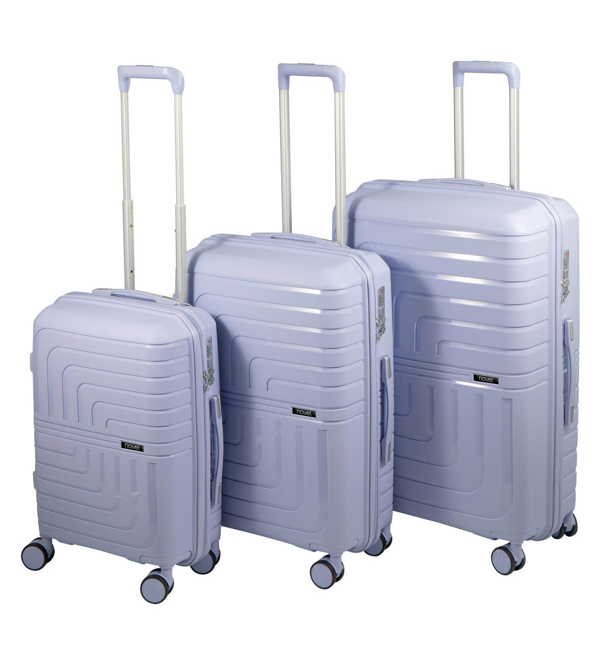 REISEKOFFERSET Lila 3-teilig  - Lila, Basics, Kunststoff/Textil - Novel