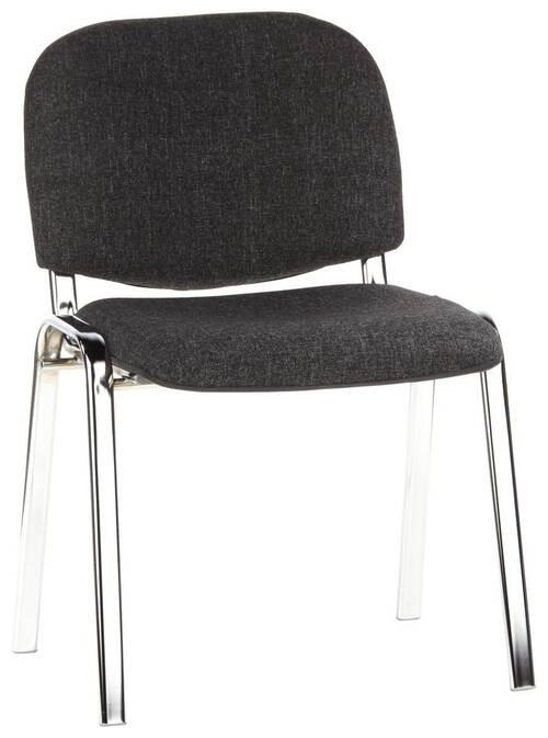 BESUCHERSTUHL Anthrazit, Chromfarben  - Chromfarben/Anthrazit, Basics, Textil/Metall (58/84/41cm) - MID.YOU