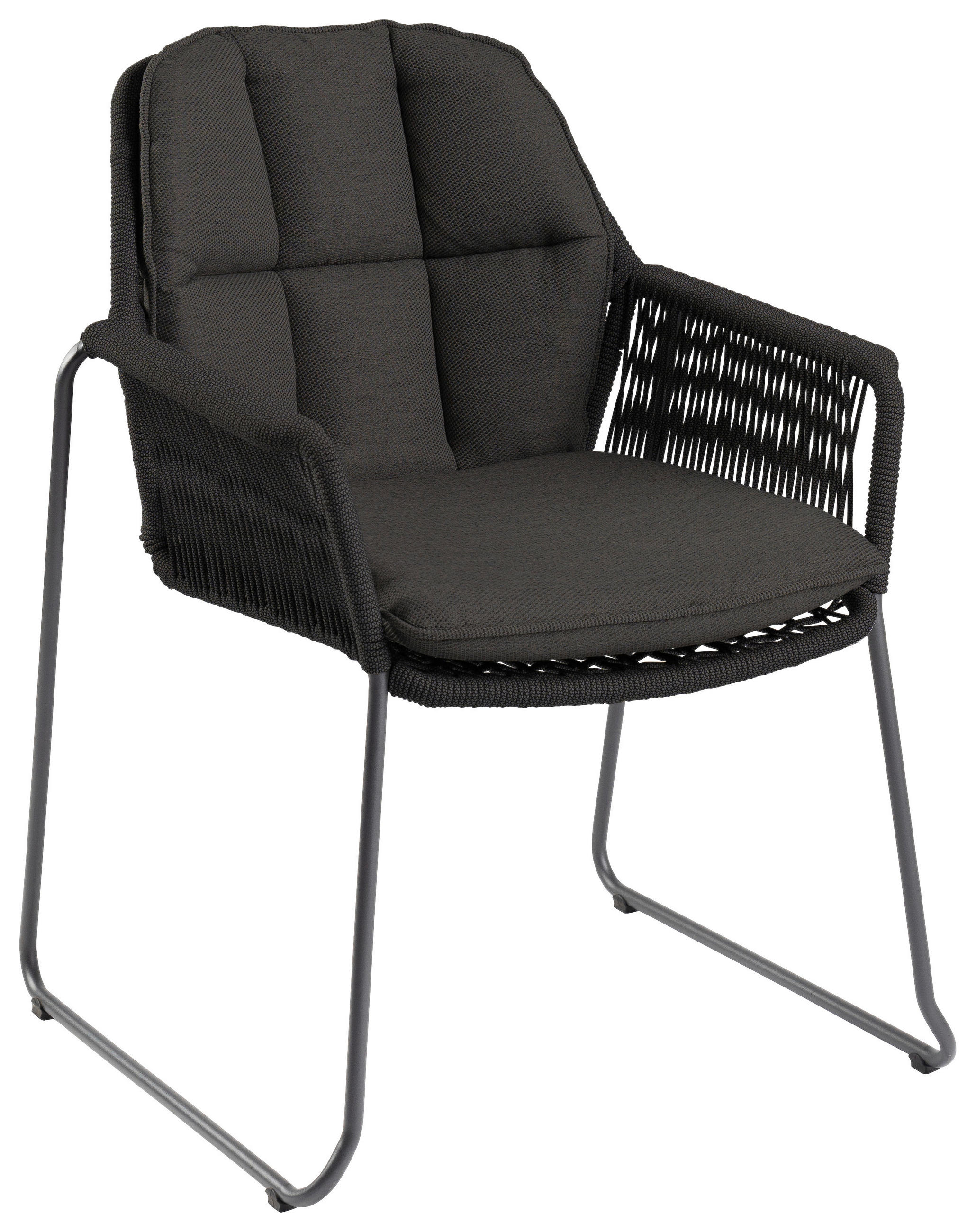 STAPELSTUHL in Metall, Textil Schwarz  - Schwarz, Basics, Textil/Metall (66/87/64cm) - Tierra Outdoor