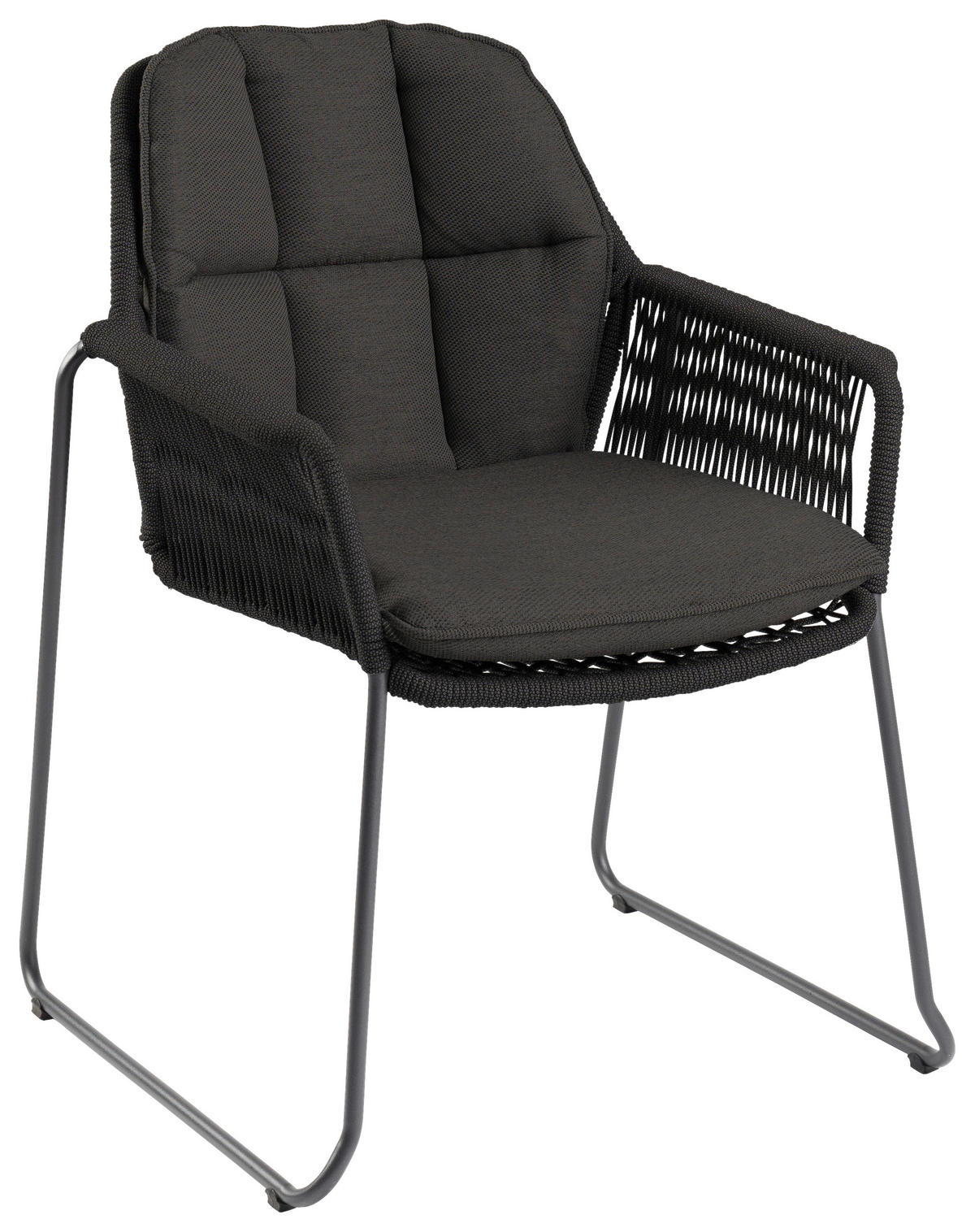 STAPELSTUHL in Metall, Textil Schwarz  - Schwarz, Basics, Textil/Metall (66/87/64cm) - Tierra Outdoor