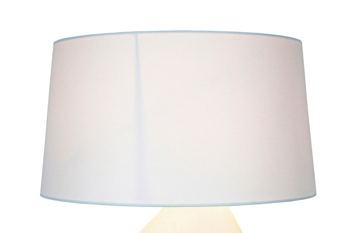 TISCHLEUCHTE 30/69/16 cm   - Blau/Elfenbein, Design, Keramik/Textil (30/69/16cm) - P & B