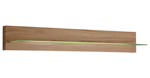 WANDBOARD in 60/17/22 cm Eichefarben - Eichefarben, KONVENTIONELL, Glas/Holz (60/17/22cm) - Voleo
