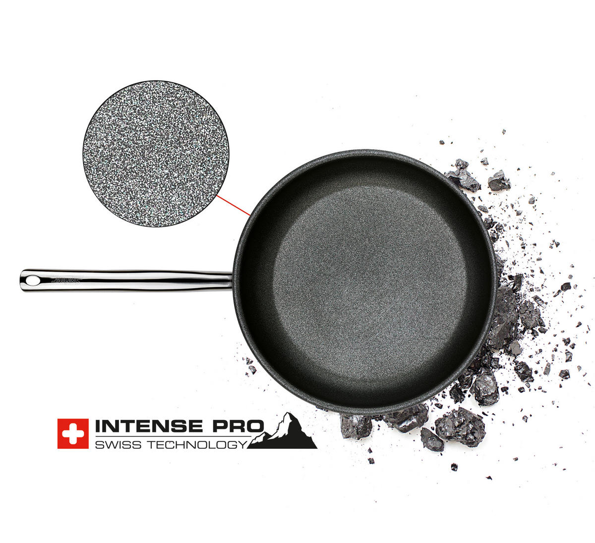 BRATPFANNE VULCANO ILAG®-Antihaftbeschichtung  - Silberfarben, Basics, Metall (28/6,5cm) - Spring