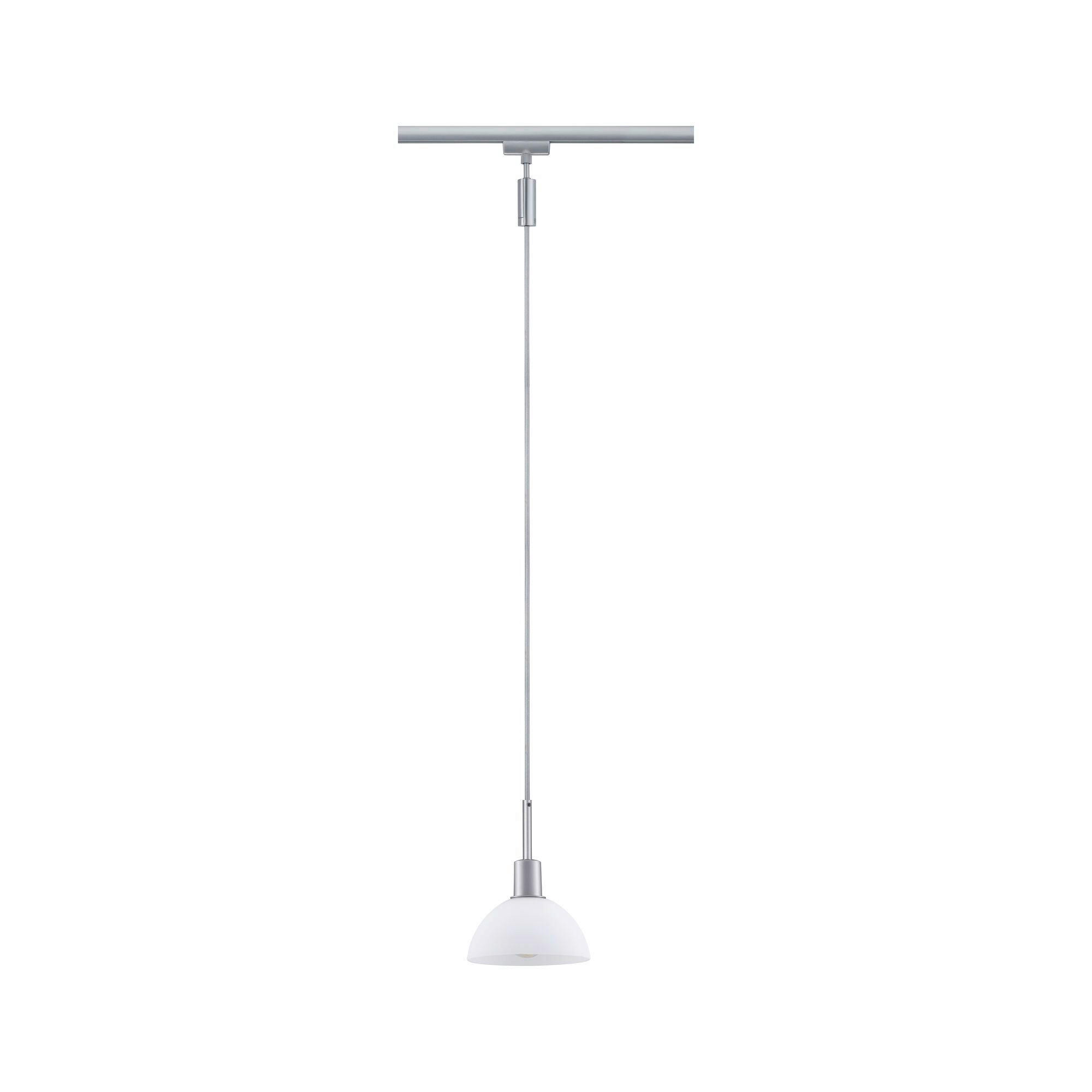 SCHIENENSYSTEM-HÄNGELEUCHTE Sarrasani 14/140 cm   - Chromfarben/Opal, Basics, Glas/Metall (14/140cm) - Paulmann