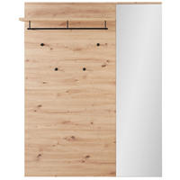 GARDEROBNI PANEL  hrast Artisan   staklo, drvni materijal  - hrast Artisan, Design, staklo/drvni materijal (126/160/30cm) - Voleo