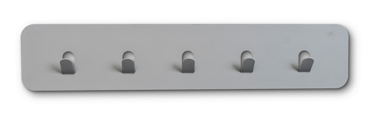 HAKENLEISTE  in Grau  - Grau, Design, Metall (50/10/3cm) - Xora