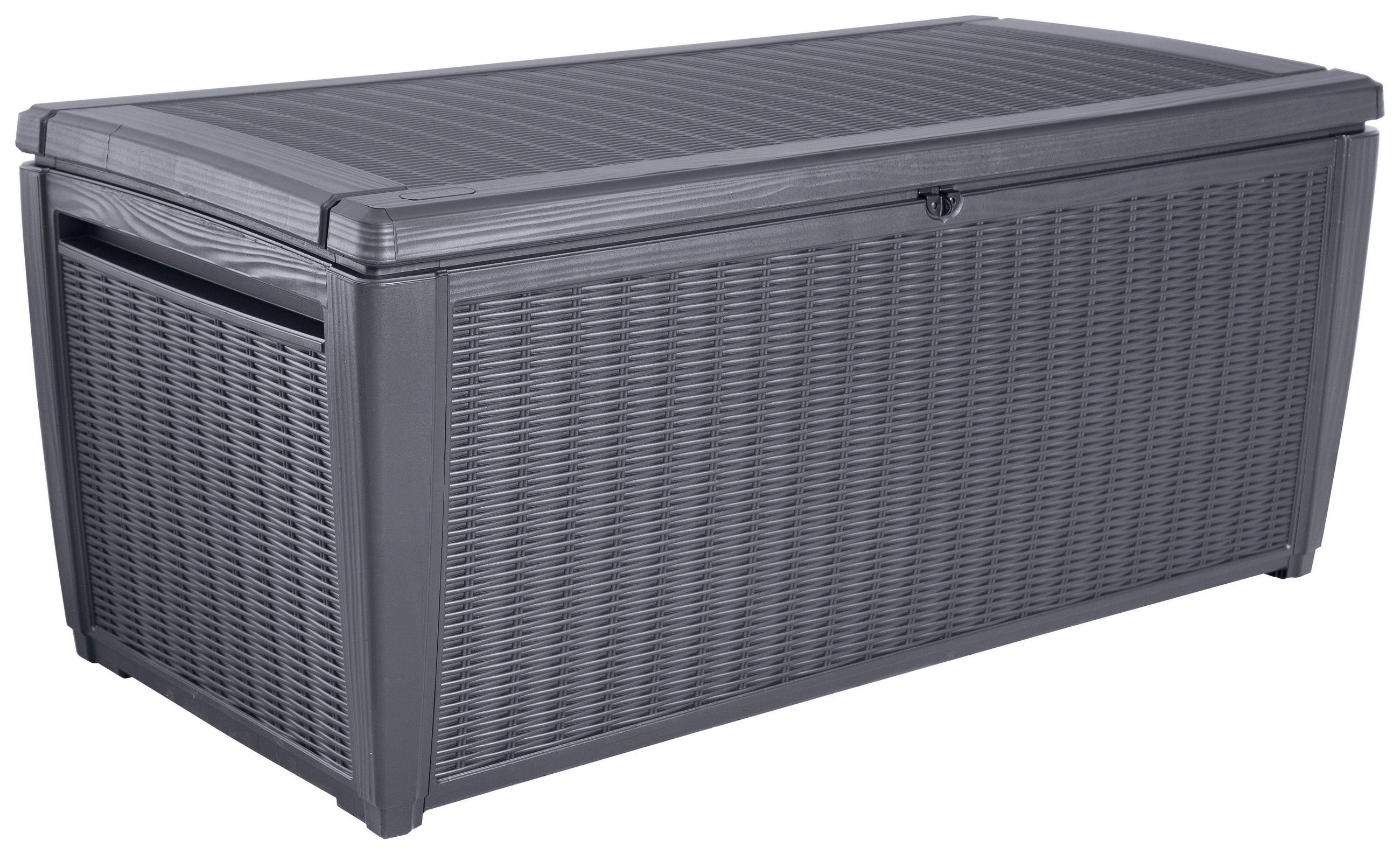 KISSENBOX 145/64/73 cm  - Anthrazit, MODERN, Kunststoff (145/64/73cm) - Gardenson