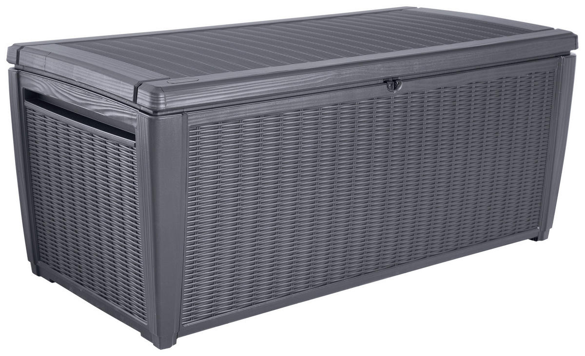 KISSENBOX 145/64/73 cm  - Anthrazit, MODERN, Kunststoff (145/64/73cm) - Gardenson