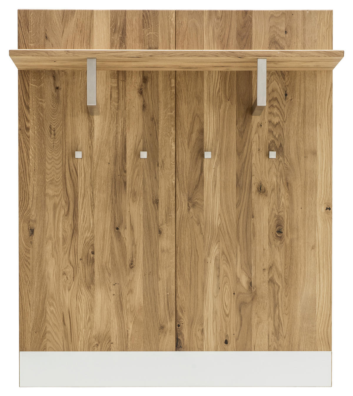 GARDEROBENPANEEL  in 88/106/33 cm  - Eichefarben/Weiß, MODERN, Glas/Holz (88/106/33cm) - Linea Natura