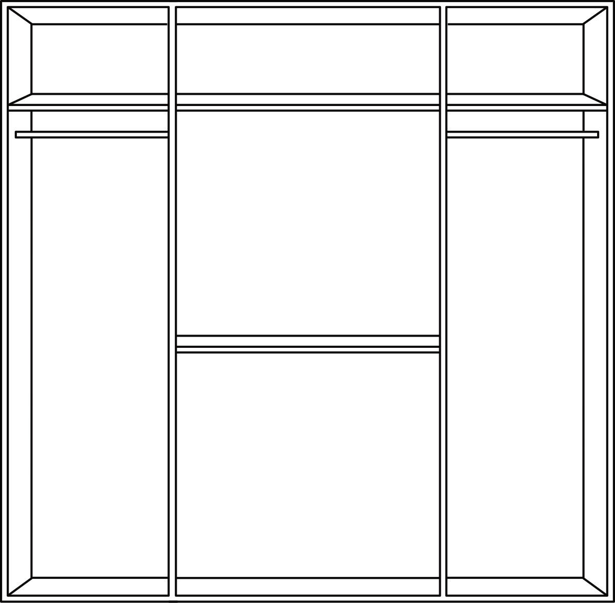 KLEIDERSCHRANK in Braun, Graphitfarben, Dunkelgrau  - Dunkelgrau/Schwarz, Konventionell, Glas/Holzwerkstoff (180/199/58cm) - Stylife
