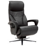 RELAXSESSEL in Leder Schwarz  - Anthrazit/Schwarz, Design, Leder/Metall (75/106/88cm) - Dieter Knoll