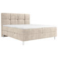 BOXBETT 180/200 cm  in Beige  - Chromfarben/Beige, Design, Holz/Holzwerkstoff (180/200cm) - Esposa