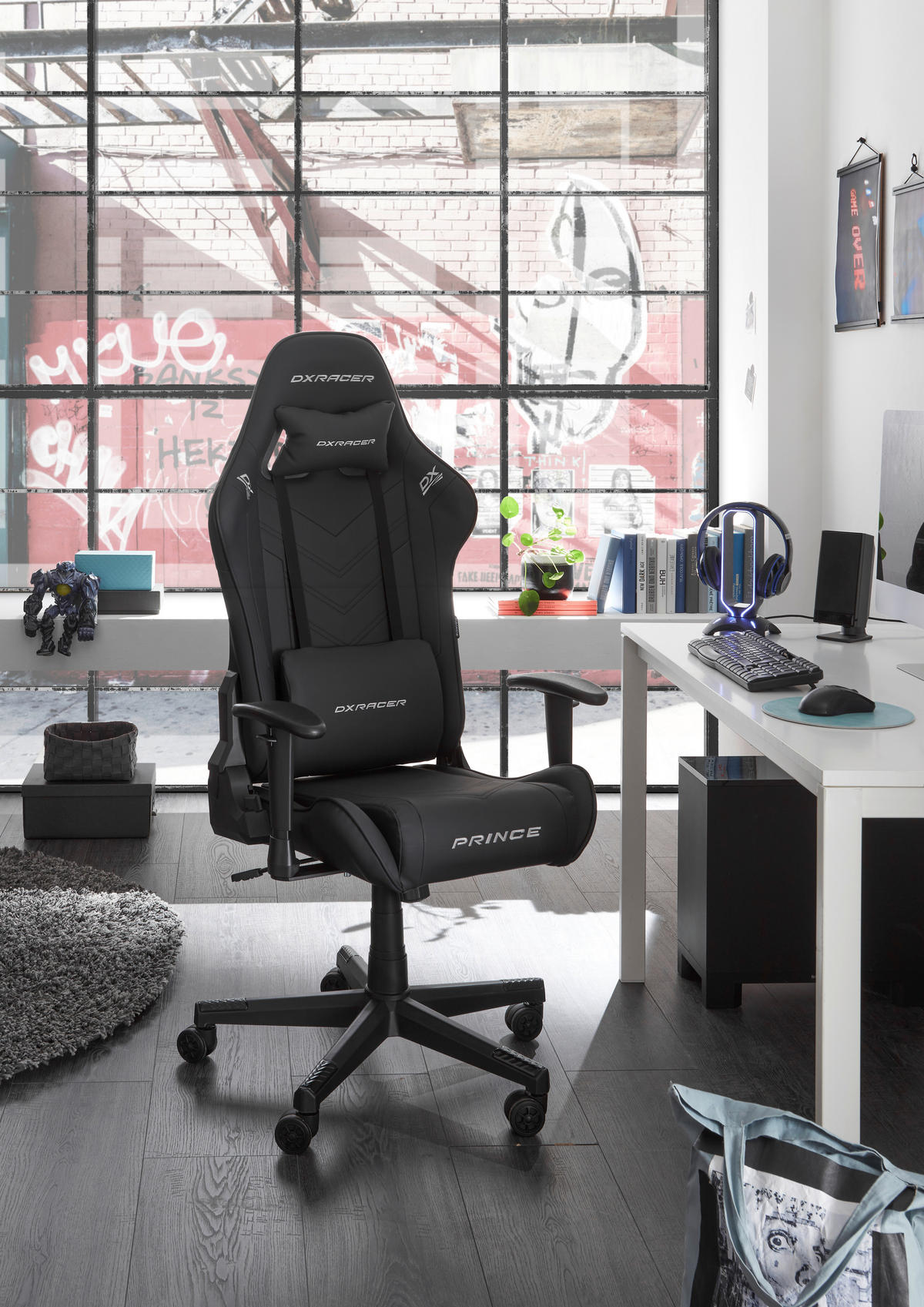 GAMINGSTUHL  in Schwarz  - Schwarz, Modern, Kunststoff/Textil (67/126/67cm) - Dxracer