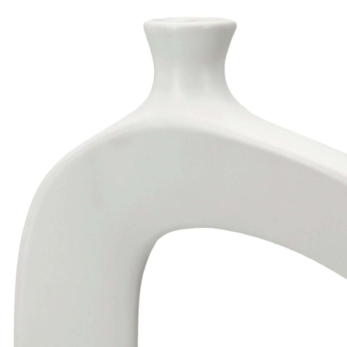 DEKOVASE  - Weiß, Trend, Keramik (20/17,5/5cm) - Ambia Home