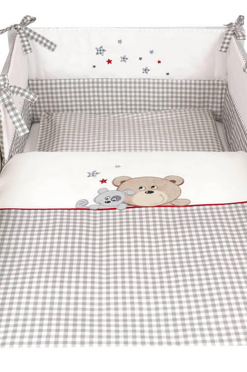 SET ZA DJEČJI KREVETIĆ  100/135 cm     - siva, Basics, tekstil (100/135cm)