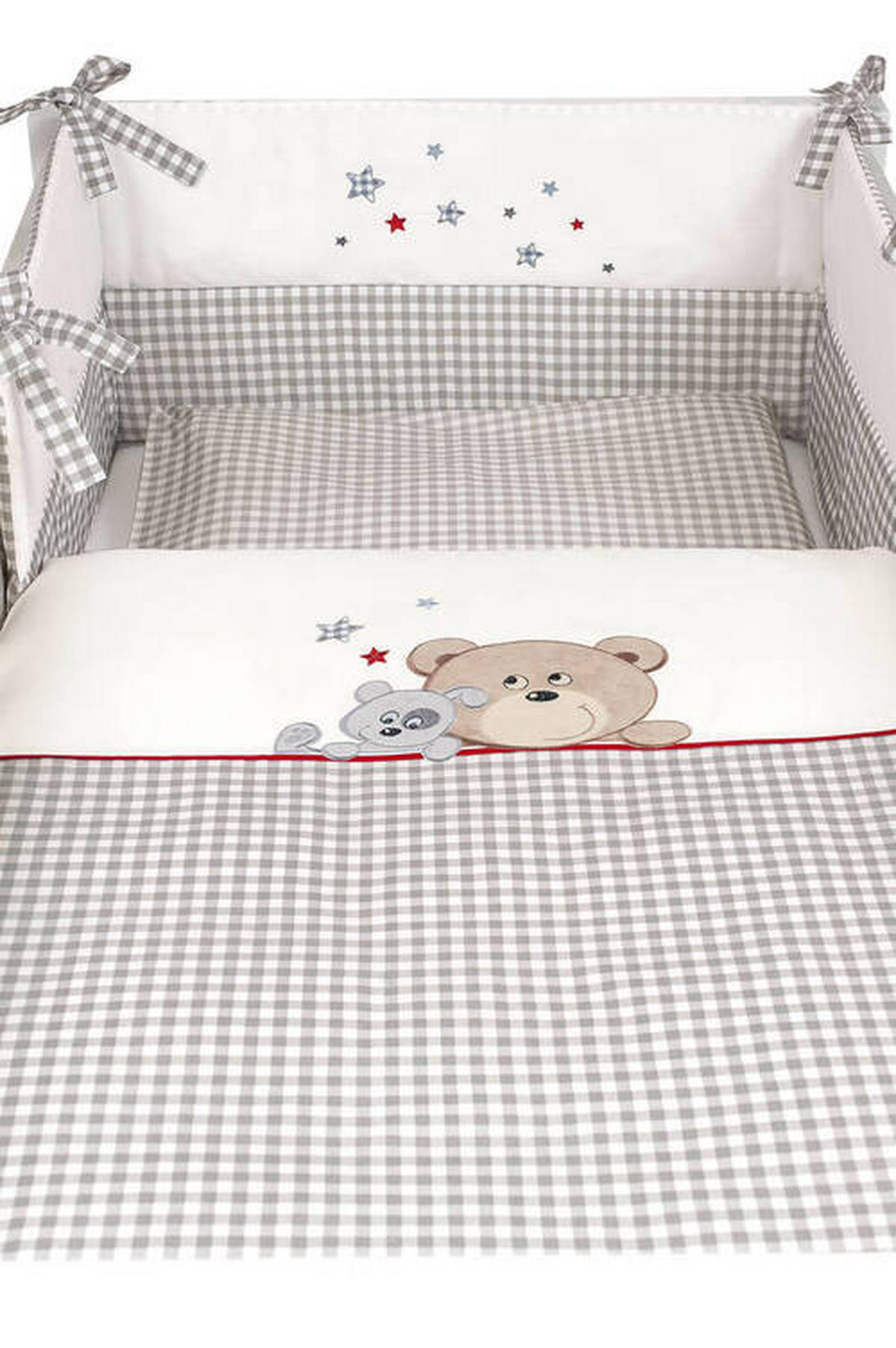 SET ZA DJEČJI KREVETIĆ  100/135 cm     - siva, Basics, tekstil (100/135cm)