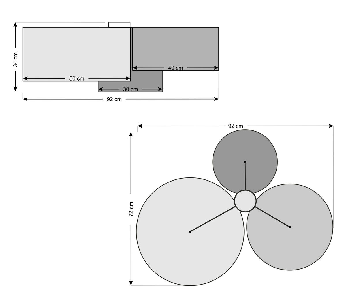 DECKENLEUCHTE Swing  88/92/34 cm  - Beige/Goldfarben, Design, Kunststoff/Textil (88/92/34cm)