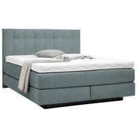 BOXSPRINGBETT 180/200 cm  in Hellgrau  - Hellgrau/Schwarz, Design, Holzwerkstoff/Kunststoff (180/200cm) - Beldomo - Sleep