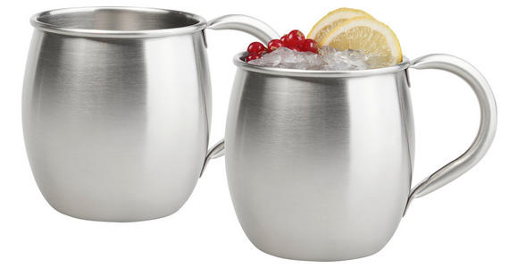 MOSCOW-MULE-BECHER  - Edelstahlfarben, Basics, Metall (8,5/9,5cm) - Novel