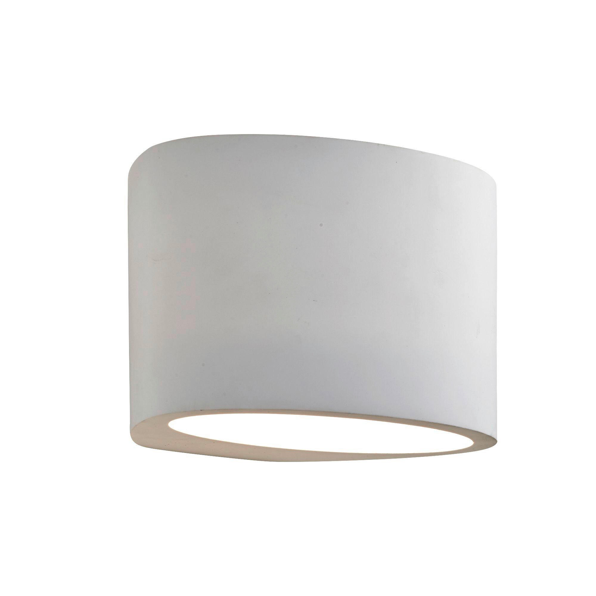 WANDLEUCHTE Plaster 10/15 cm  - Weiß, Design, Keramik (10/15cm)