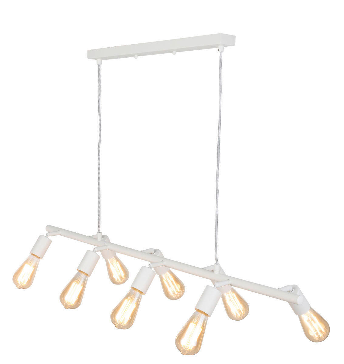HÄNGELEUCHTE MIAMI 105/28/28-175 cm   - Weiß, Design, Metall (105/28/28-175cm) - It's about Romi