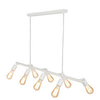 ZÁVESNÉ SVIETIDLO, 105/28/28-175 cm  - biela, Design, kov (105/28/28-175cm) - It's about Romi