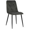 STOL järn sammet  - mörkgrå/svart, Design, metall/textil (43/84/56cm) - Carryhome